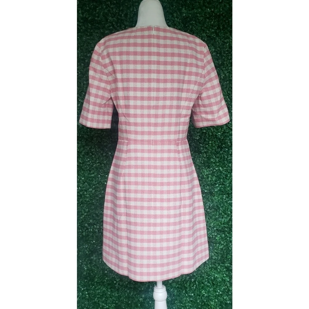 62. J.Crew Short-sleeve mini dress in gingham terry tweed